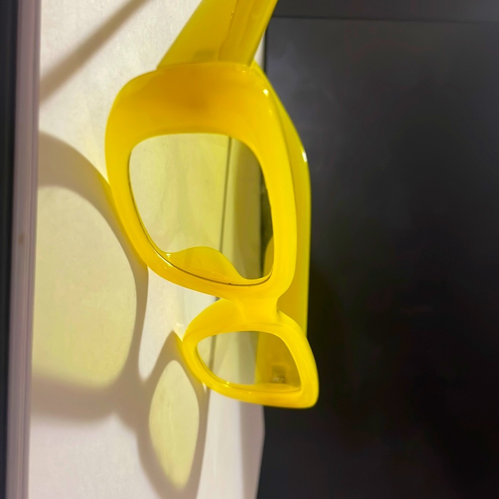 yellow glass.
